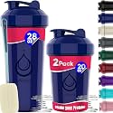 diliqua 2 PACK, 28 oz &amp; 20 oz Shaker Bottles with Powerful Wire Whisks for Protein Mixes | Leakproof Blender Shaker Bottle Pack | BPA-Free &amp; Dishwasher Safe | Shaker Bottle | Shaker Cups for shakes
