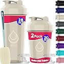 diliqua 2 PACK, 28 oz &amp; 20 oz Shaker Bottles with Powerful Wire Whisks for Protein Mixes | Leakproof Blender Shaker Bottle Pack | BPA-Free &amp; Dishwasher Safe | Shaker Bottle | Shaker Cups for shakes