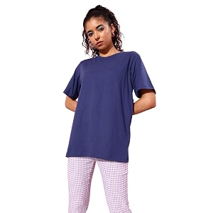 Dillinger Blue Graphic Oversized T-Shirt