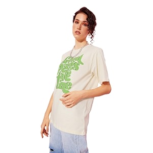 Dillinger Blue Graphic Oversized T-Shirt