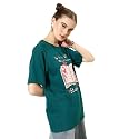 Dillinger Blue Graphic Oversized T-Shirt