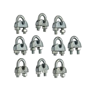 dilliwalewire rope clamps - ideal for wire rope rigging fitting lifting rope connecting rope fitting 6mm to 16mm pack of 10pc 8mm