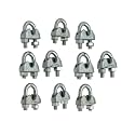 DilliWale/Wire Rope Clamps - Ideal for Wire Rope Rigging, Fitting, Lifting Rope, Connecting Rope Fitting (6mm to 16mm) Pack of 10pc (8mm)
