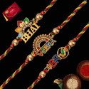 Designer VIRA_BHAI_BRO Gold Finish Chawal Roli Pack Set by Dilurban