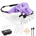 Dilzekui Magnifying Glasses for Close Work 1.5-5X,Magnetic Buckle Magnifier