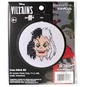 Dimensions 72-70414 Disney's Cruella Mini Beginner's Cross Stitch Kit, 3" Diameter, Multicolor, 5 Pieces