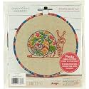 Dimensions Snail Animal Embroidery Starter Kit for Beginners, 6" Diameter, Multicolor 5 Piece