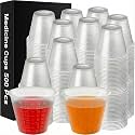 Dimes Small Plastic Medicine Cups for Epoxy, Resin and Paint Mixing Disposable for Pills and Medication (Clear, Pack of 500, 30ml)