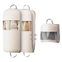 DIMJ 2 Pack 43" Space Saving Garment Bags for Hanging Clothes With Compression Zipper Carry Handles and Window, Washable Suit Bag for Dress, Clothes, Coats, Down Jacket, Closet, Moving, Travel