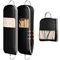 DIMJ 2 Pack 43" Space Saving Garment Bags for Hanging Clothes With Compression Zipper Carry Handles and Window, Washable Suit Bag for Dress, Clothes, Coats, Down Jacket, Closet, Moving, Travel