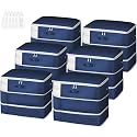 DIMJ Comforter Storage Bag - 110L Ultra Space Saving Self Compression Organize 6 Pack for Duvet, Pillow, Bedding, Blanket Storage Organizer Nylon Compression Bags