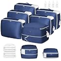 DIMJ Comforter Storage Bag 6 Pack - Blanket Storage Organizer Compression Bags, Large Capacity Ultra Space Saving Self Compression Organize for Bedding, Pillow, Duvet, Sheet Storage with Zipper Window