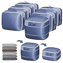 DIMJ Compression Storage Bags 6 Pack - Blanket Storage Bags with Window Zipper, Ultra Space Saving Self Compression Organizer for Puffer Jacket, Bedding, Lightweight Comforter Duvet, Sweater, Sheet