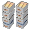 DIMJ Wardrobe Clothes Organizer - Foldable Closet Drawer Organizer Dividers for Jeans, Pants, Sweater, T Shirt, Storage Bins with Handles for Shelf
