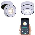 Dimmable Art Ceiling Spot Light LED - 360° Adjustable Surface Mounted Dimming 12W COB Lighting Indoor Ceiling Downlight Aluminum Wall Light for Bedrooms Rooms Corridors Gallery Display (White)