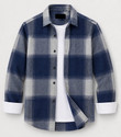 DIMMY Men Checkered Casual Dark Blue Shirt