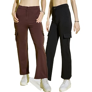 DIMPY GARMENTS Full Length Straight Fit Solid