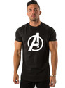 Dinesh Fashion Superhero Men Round Neck Black
