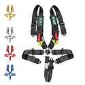 DING.PAI 5 Point Racing Harness SFI Approved Market Bucket Protection Heavy Duty Shoulder Pads Quick Release Cam Lock Latch Mechanism fit Go-Kart Racing Car UTV ATV