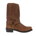 Dingo Mens Dean Harness Square Toe Pull On Motorcycle Casual Boots Mid Calf