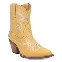Dingo Womens Primrose Floral Embroidered Snip Toe Casual Boots Ankle Mid Heel 2-3"