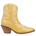 Dingo Womens Primrose Floral Embroidered Snip Toe Casual Boots Ankle Mid Heel 2-3"