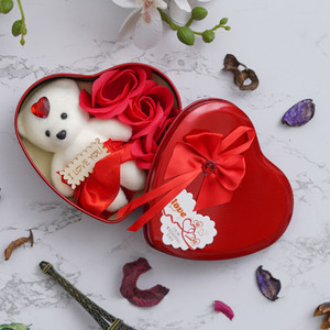 dinine craft artificial flower soft toy gift set