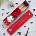 Dinine Craft Artificial Flower, Soft Toy Gift Set