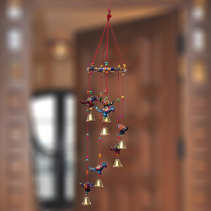 dinine craft multicolor wall hanging for wall decoration decorative showpiece  -  45 cm wood multicolor beige