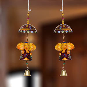 dinine craft wooden multicolor wall hanging for wall decoration decorative showpiece  -  45 cm wood multicolor red