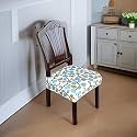 Dining Chair Seat Cover Set of 8 Seater pcs are Easily Washable Stretchable and Comfortable for Dining Room Home Decor Slip Cover Universal Size (8 Seat Covers, Aqua)