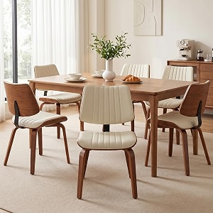 Dining Chairs Set of 6 Mid Century