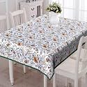 Dining Table Cover 6 Seater, 60 Inches X 90 Inches Cotton Table Cloth for 6 Seater Dining Table,Magenta with Piping,Rectangular