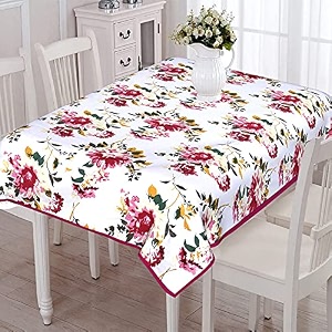 dining table cover 6 seater 60 inches x 90 inches cotton table cloth for 6 seater dining tablemagenta with pipingrectangular