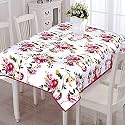 Dining Table Cover 6 Seater, 60 Inches X 90 Inches Cotton Table Cloth for 6 Seater Dining Table,Magenta with Piping,Rectangular