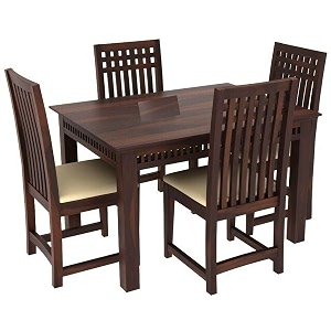 woodbone dining table set wood 4 seater dining table with chair for living room furniture dining room set wooden dining table set modern unqiue dining table set 4 seater walnut finish