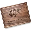 Dinner is Coming Personalized Cutting Board, Custom Engraved Direwolf, Gift for Men, Dads, Groomsmen & Fantasy Fans, USA Made Premium Charcuterie
