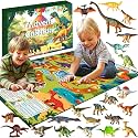 Dinosaur Advent Calendar 2026, Kids Advent Calendar Gift, Christmas Surprise 24 Unique Dinosaurs with Escape Map, Dino Family Dice Game for Boys Girls 3 4 5 6 7 8 Years Old