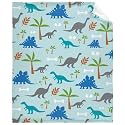 Dinosaur Light Blue Throw Blanket - ​Super Soft Flannel Fleece Blanket for Gifts, Plush Lightweight Fuzzy Cozy Blanket Microfiber for Couch Sofa Bed All Season XL 120"x90" for Family