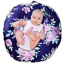 Flower Newborn Lounger Cover, Purple, Breathable &amp; Reusable Lounger Removable Slipcover for Newborn, Snugly Fit Baby Infant Lounger, Purple Floral
