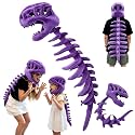 Dinosaur Skeleton Costume, 3D Wearable Plush Skeleton for Halloween Cosplay