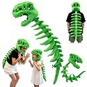 Dinosaur Skeleton Costume, 3D Wearable Plush Skeleton for Halloween Cosplay