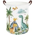 Dinosaurs Baby Laundry Hamper,Collapsible canvas laundry basket,Dinosaur Baskets for Boys,Dragon dirty clothes basket(Roaring dinosaur)