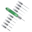 DINYO Upgraded Pin Extractor Tools with 10pcs Replacement Tips-Terminal Pin Removal Tool Kit Automotive/Computer Repair Pin Release Tools for AMP Delphi Molex Bosch Connector Etc.
