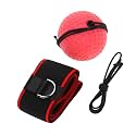 Dioche Boxing Head Ball Speed Training Punch Ball Adjustable Headband for Boxing Fitness Workout at Home Gym Park Rubber Material Black Red Headband Options (E305-H01)
