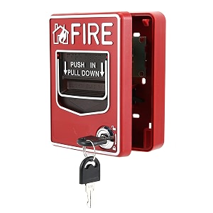 dioche emergency alarm station manual call point fire alarm button multiple wire system safety fire pull station with keys for home office supermarket