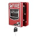 Dioche Emergency Alarm Station, Manual Call Point Fire Alarm Button, Multiple Wire System Safety Fire Pull Station with Keys, for Home Office Supermarket