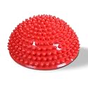 Dioche Hedgehog Balance Pods, Foot Massage Half Ball Balance Pods Spiky Foot Wakers for Kids Adults Sports, Foot Massage, Stability Training(red)