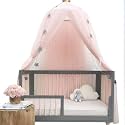 Dioche Net Bed Canopy for Girls, Elegant Color Home Mesh Net, Children Bed Canopy Netting Kid Baby Bedroom (Roseate)