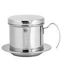 Dioche Stainless Steel Coffee Drip Filter Portable Coffee Maker Pot, Reusable, Detachable, for Home, Work, Travel with Elegant Design, Decorates Tableware, for Household, Milk Tea Shop (Silver)